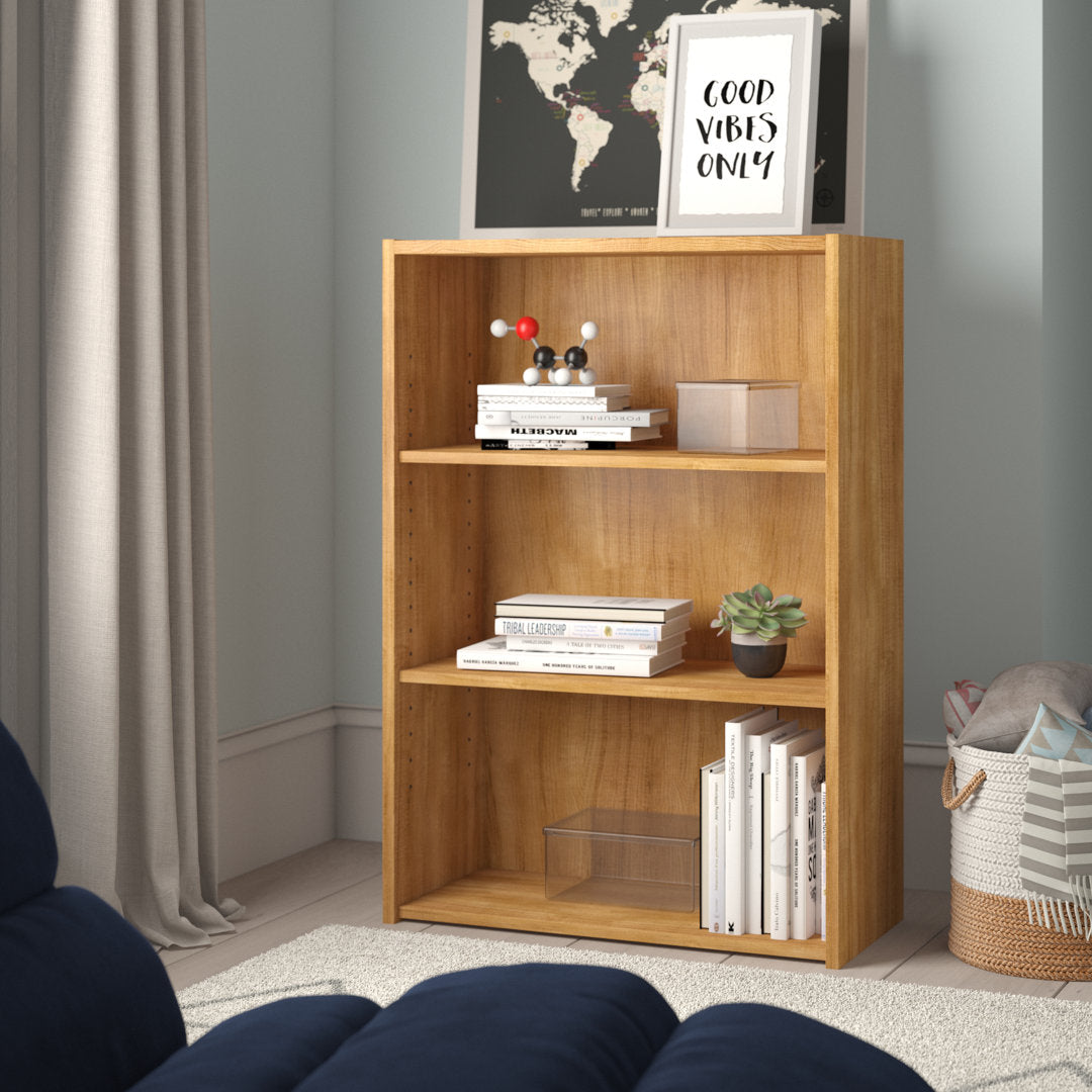 Arisztid 35.28" H x 24.57" W Standard Bookcase Lark Manor™ Color: Highland Oak