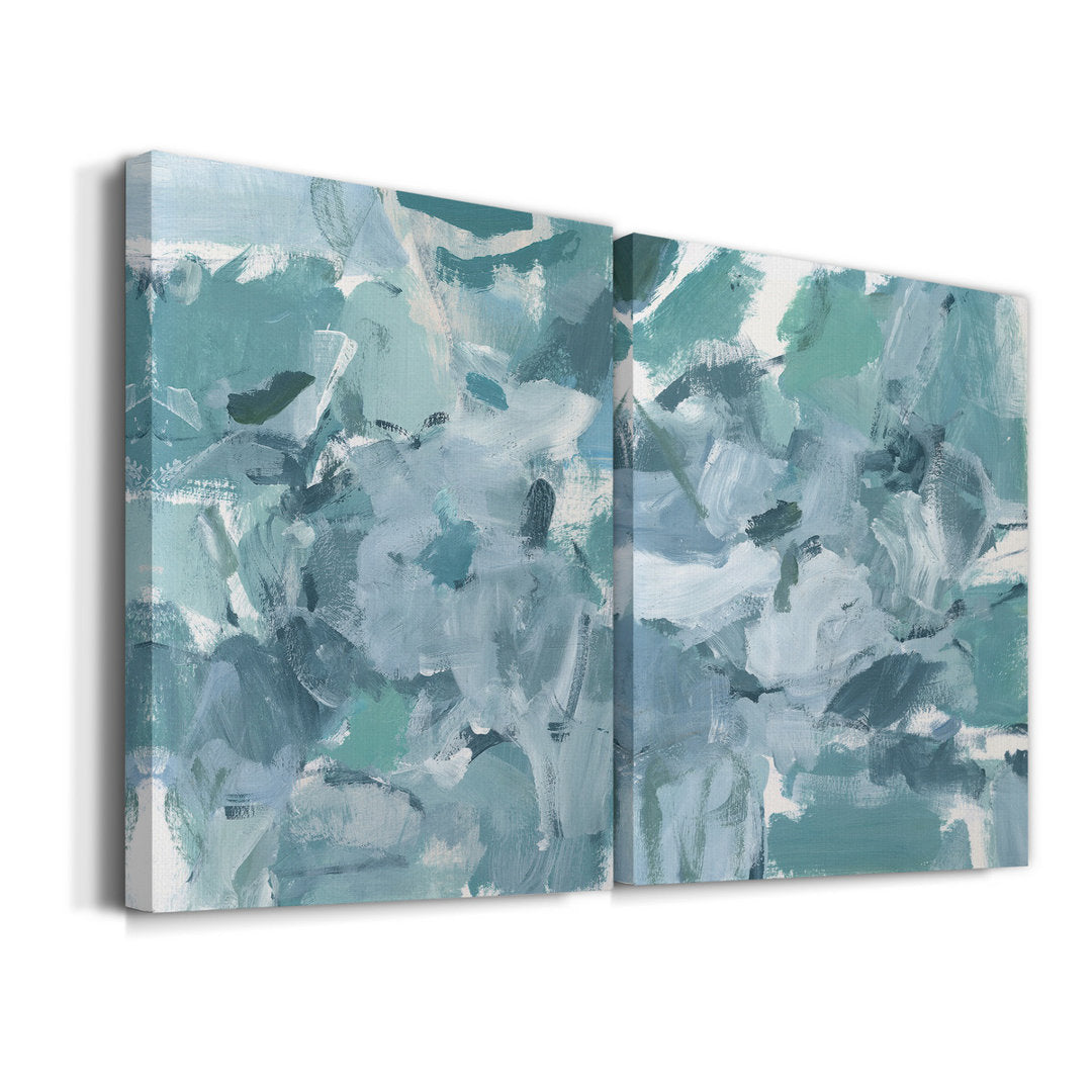 Soft Teal I Premium Gallery Wrapped Canvas - Ready To Hang Orren Ellis Size: 27" H x 32" W x 1" D