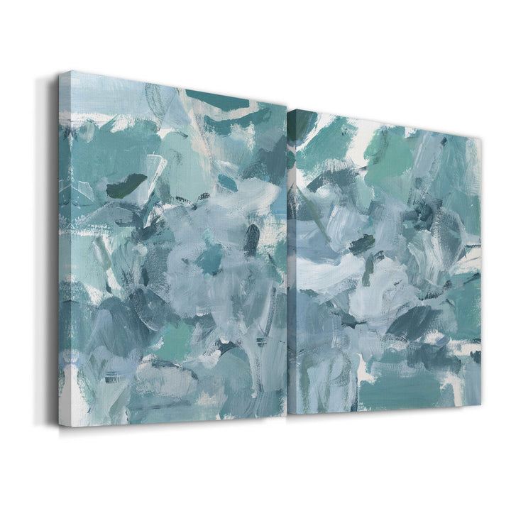 Soft Teal I Premium Gallery Wrapped Canvas - Ready To Hang Orren Ellis Size: 27" H x 32" W x 1" D