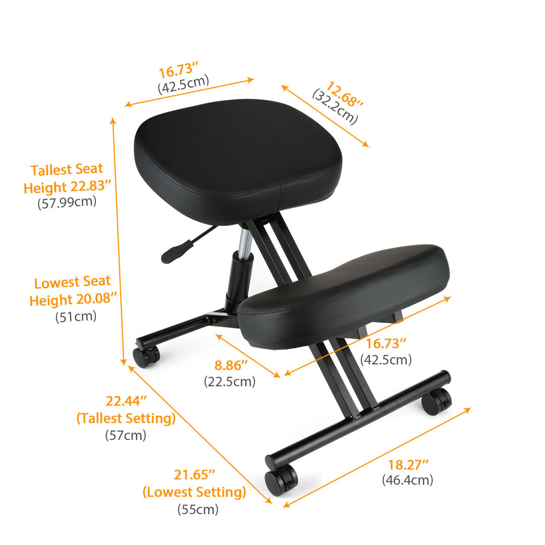 Ergonomic Kneeling Chair, Height Adjustable Stool With Thick Foam Cushions For Home And Office Inbox Zero