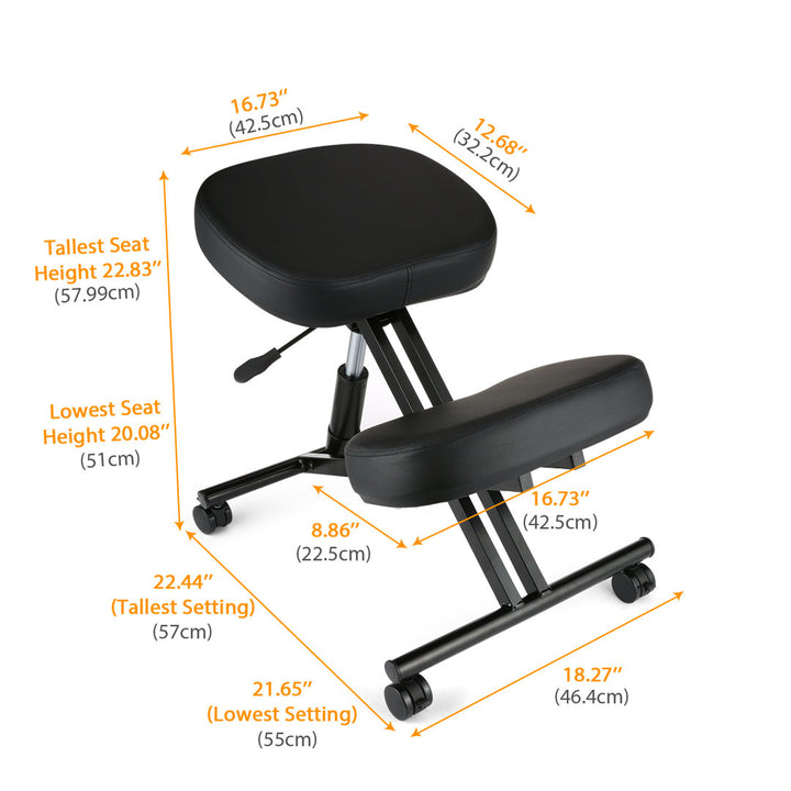 Ergonomic Kneeling Chair, Height Adjustable Stool With Thick Foam Cushions For Home And Office Inbox Zero