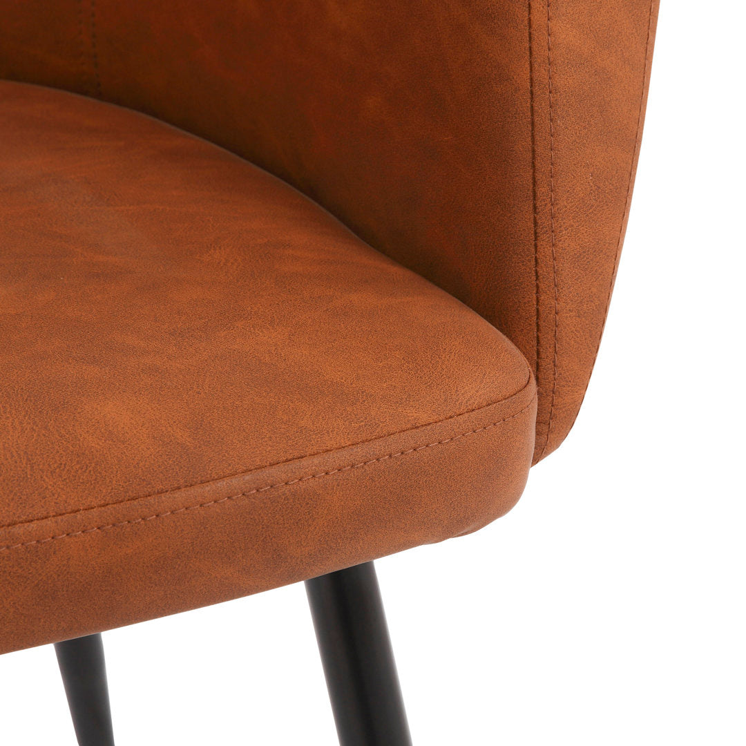 Cedeno Upholstered Dining Chair (Set of 2) Mercury Row® Upholstery Color: Camel