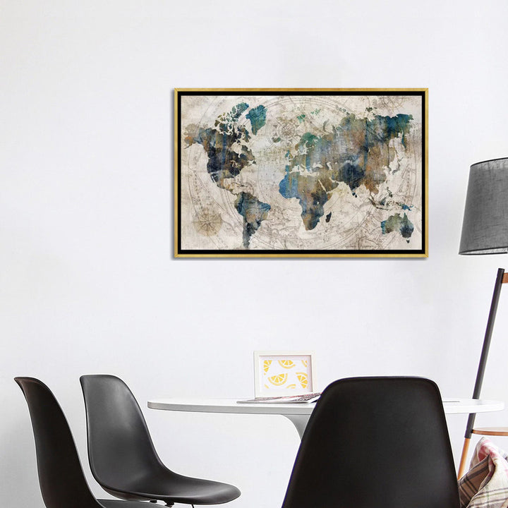 Celestial Map by Isabelle Z - Painting Print The Twillery Co.® Size: 26" H x 40" W x 1.5" D Format: Gold Framed