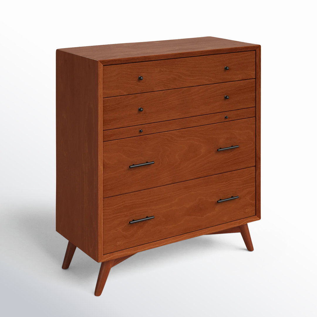 Williams 4 Drawer 38'' W Solid Wood Chest AllModern Color (Frame/Drawer): Chestnut