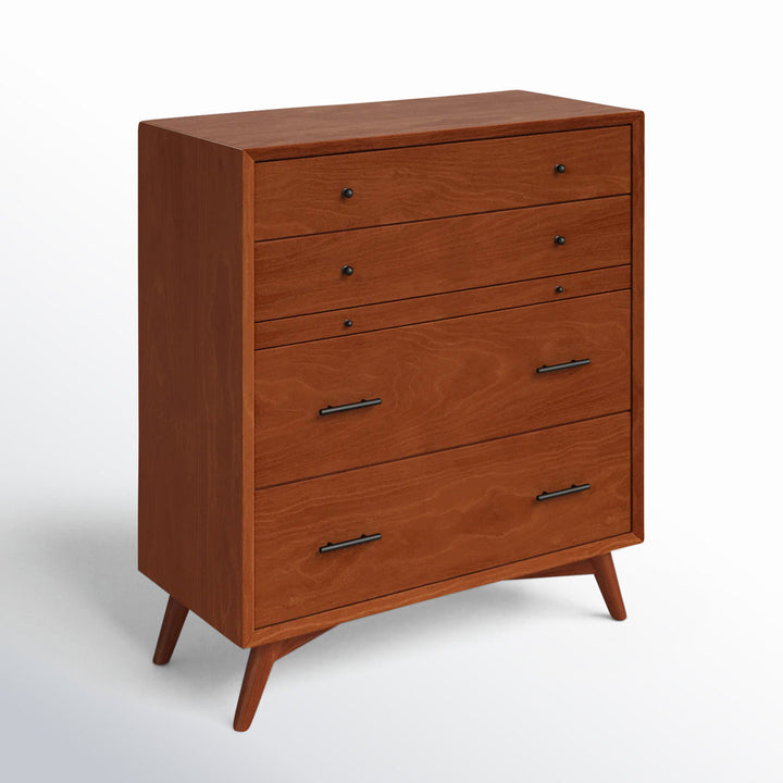 Williams 4 Drawer 38'' W Solid Wood Chest AllModern Color (Frame/Drawer): Chestnut
