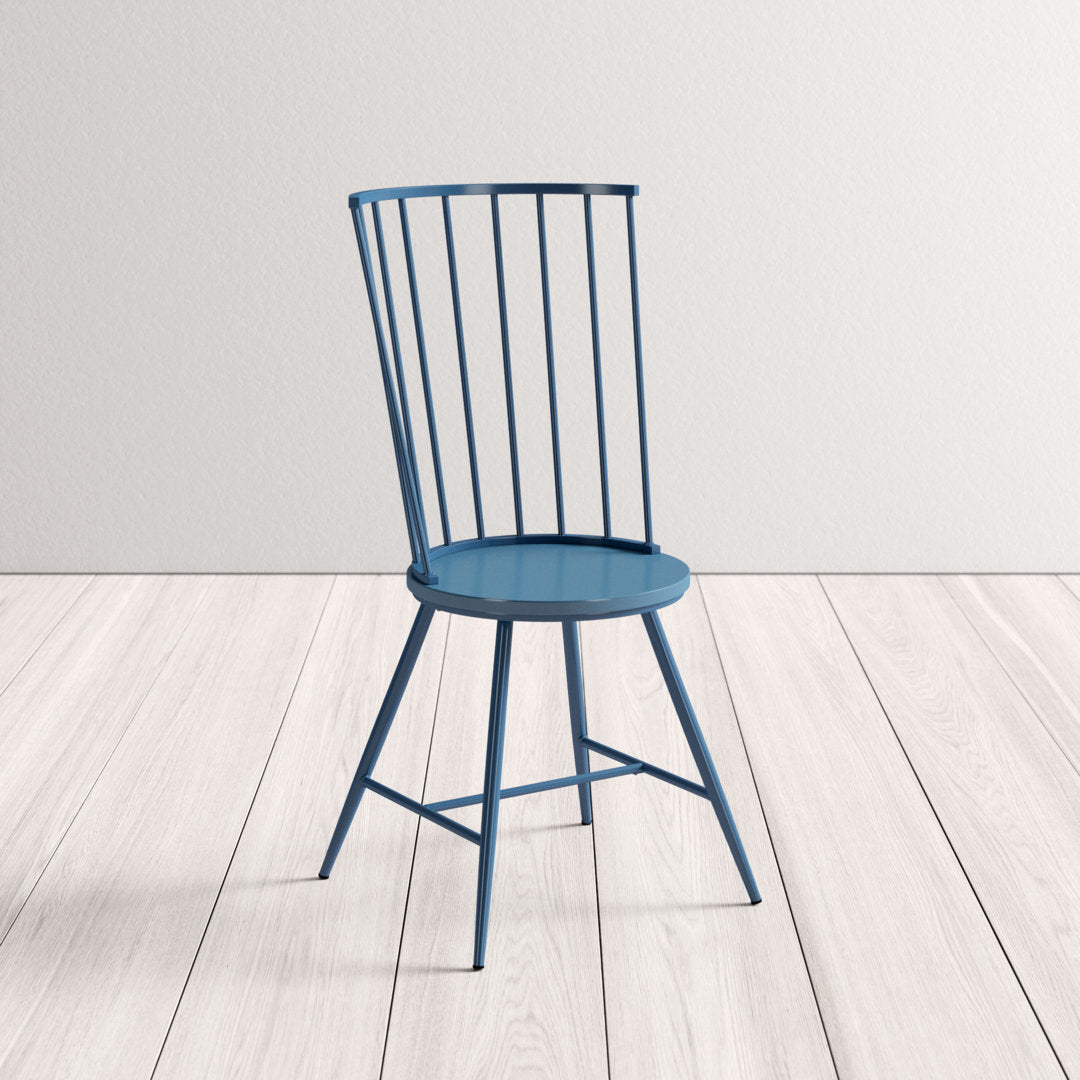 Kennamer Metal Slat Back Side Chair (Set of 2) Laurel Foundry Modern Farmhouse® Color: Bluesteel