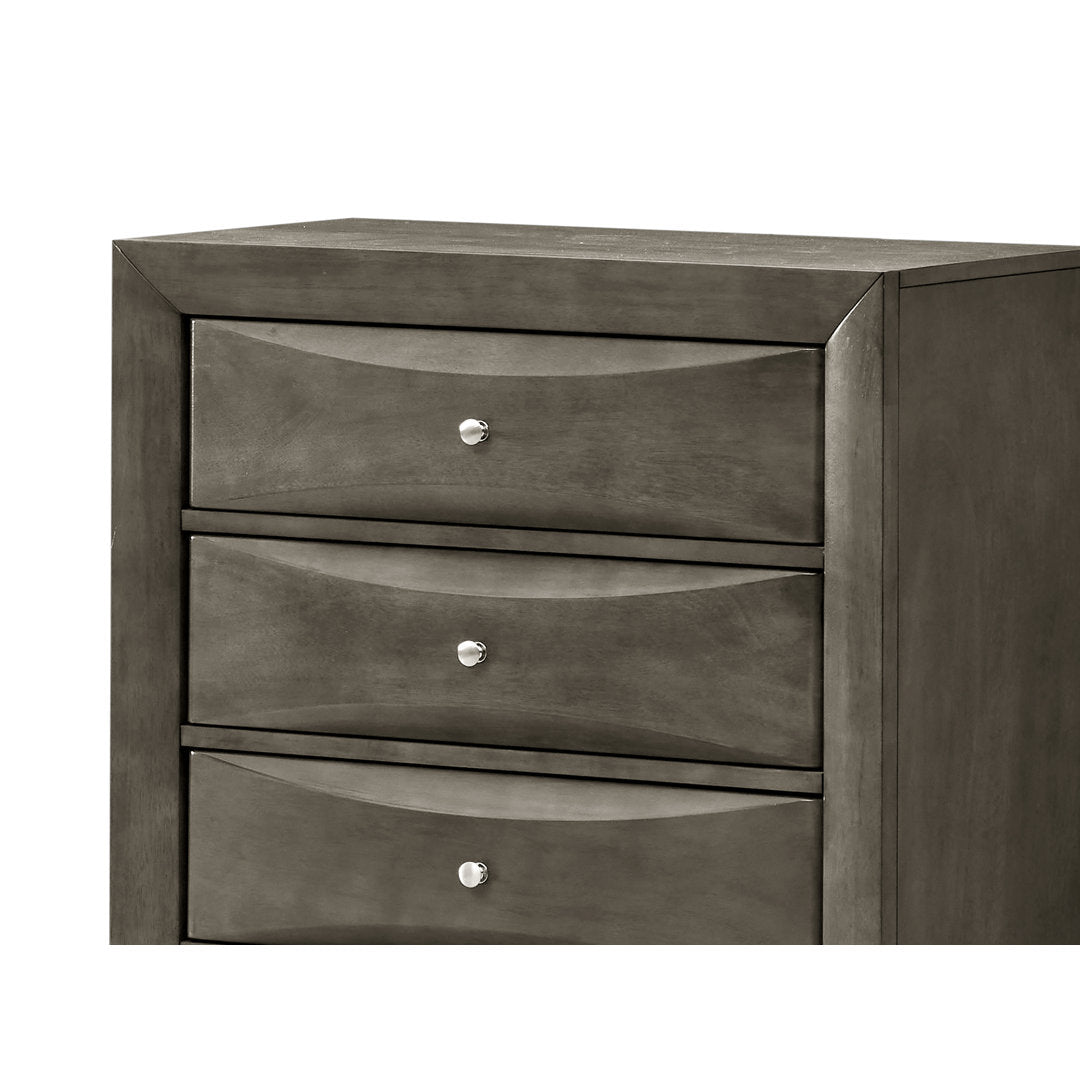 Marilla 5-Drawer Chest Glory Furniture Color: Gray