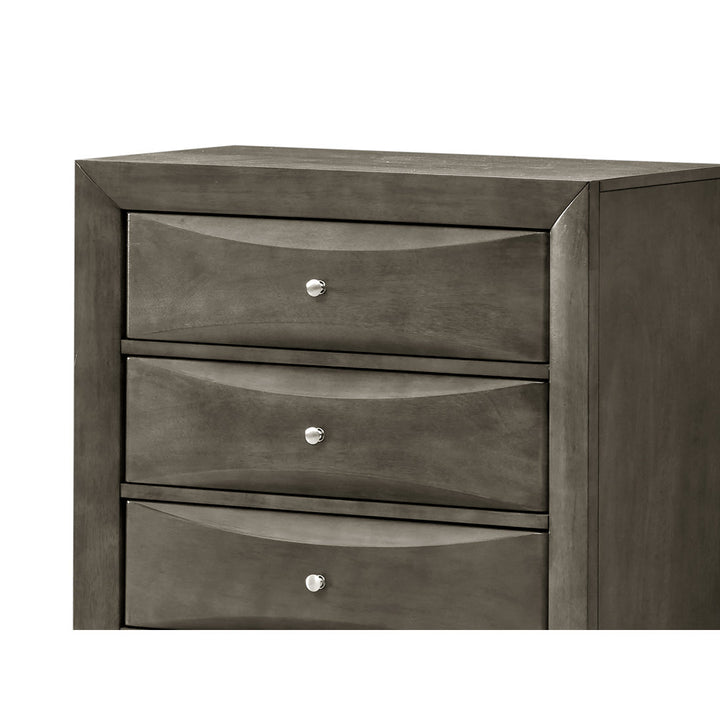 Marilla 5-Drawer Chest Glory Furniture Color: Gray