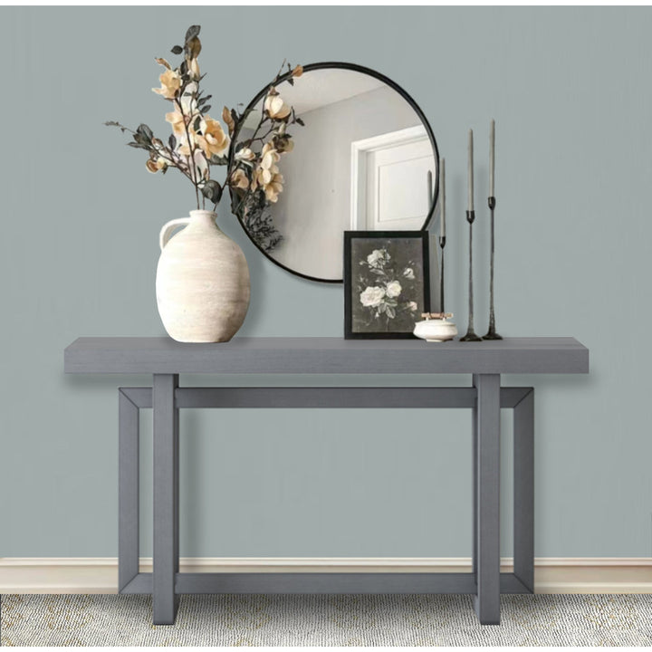 Thedrick 59" Extra Long Entryway Table Console Table 17 Stories Color: Dark Gray