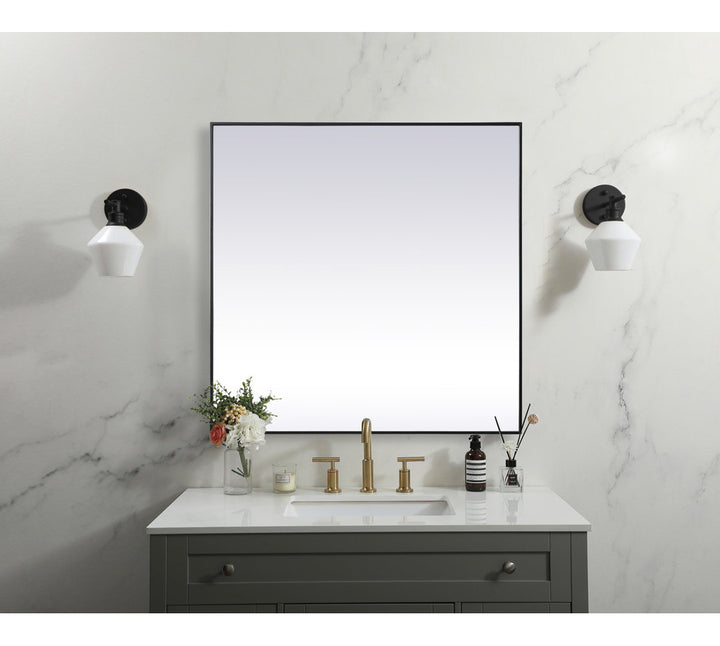 Valparaiso Accent Mirror Wade Logan® Size: 48"  x 48"  Finish: Black
