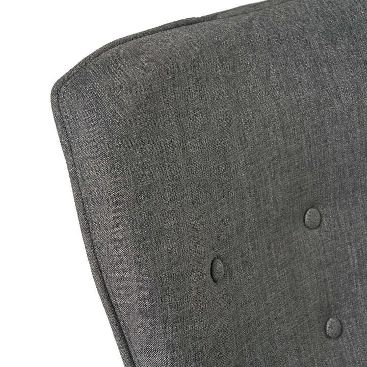 Dayon 68.58Cm Wide Tufted Polyester Lounge Chair and Ottoman George Oliver Fabric: Dark Gray  Polyester Blend