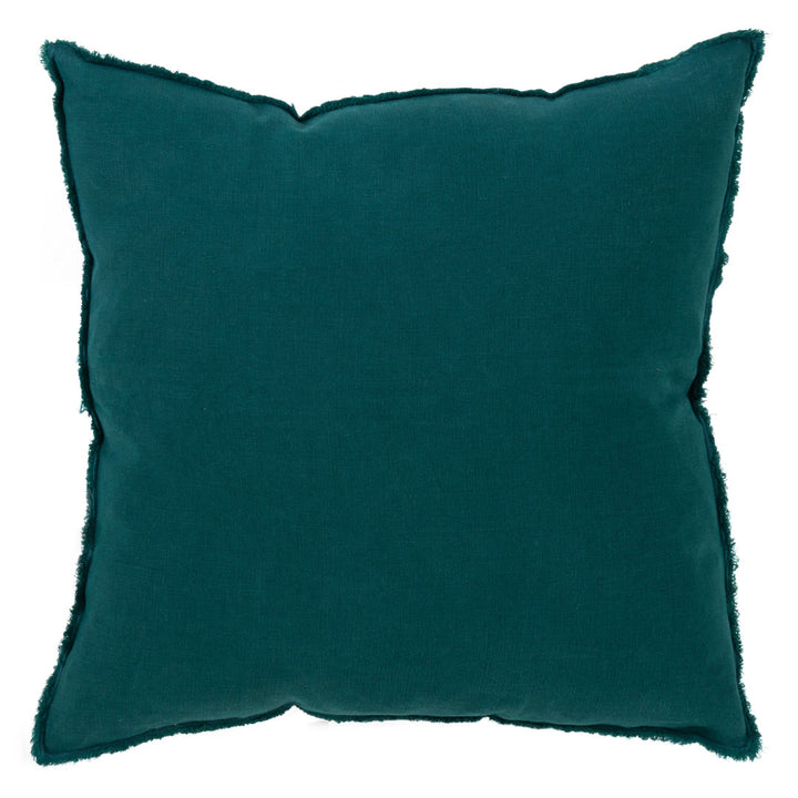 Filia Linen Throw Pillow Birch Lane™ Color: Jasper Green