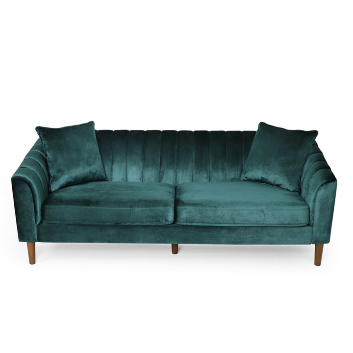 Lawson 84.5" Recessed Arm Sofa Kelly Clarkson Home Upholstery Color: Teal
