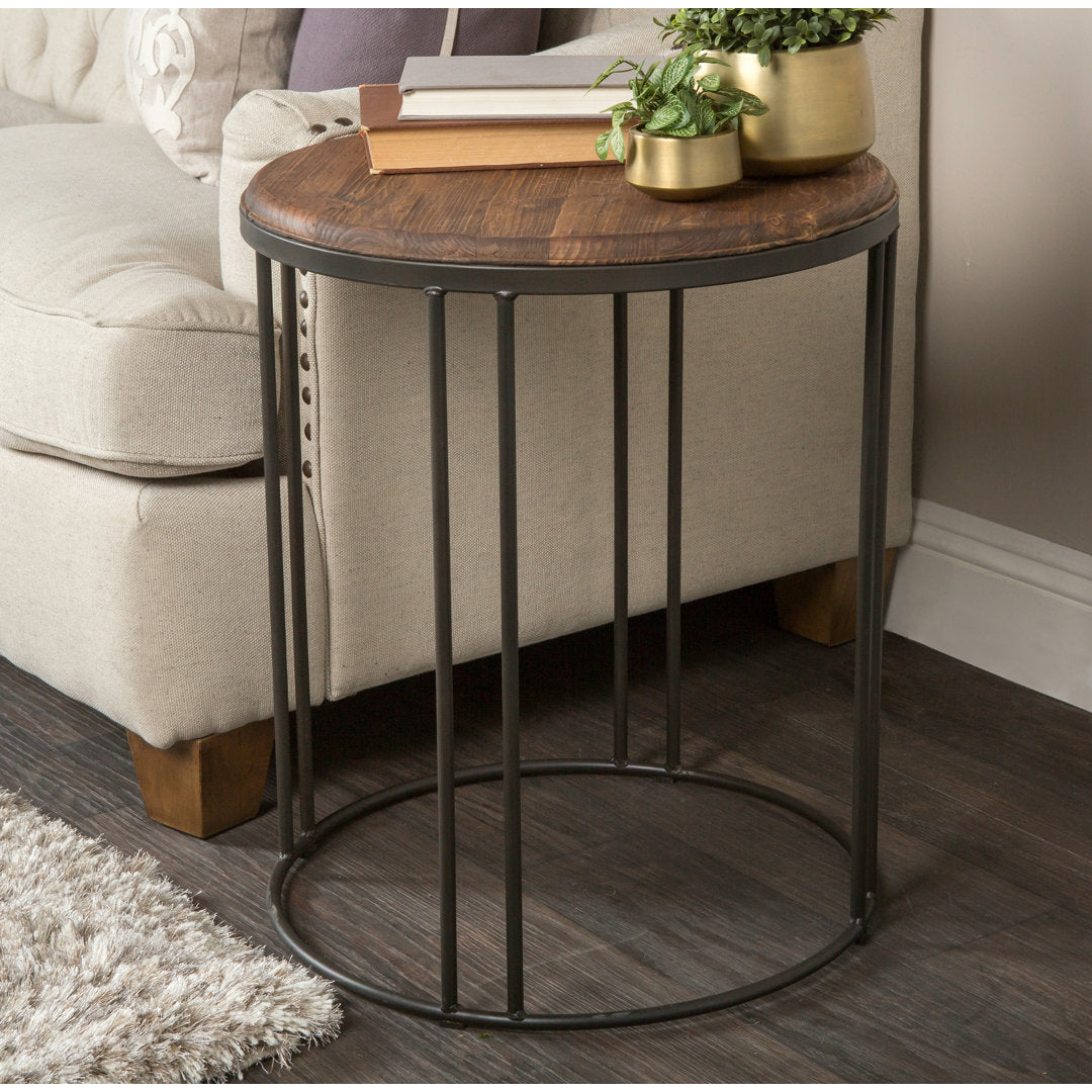 Abraxas Solid Wood Frame End Table Sand & Stable™