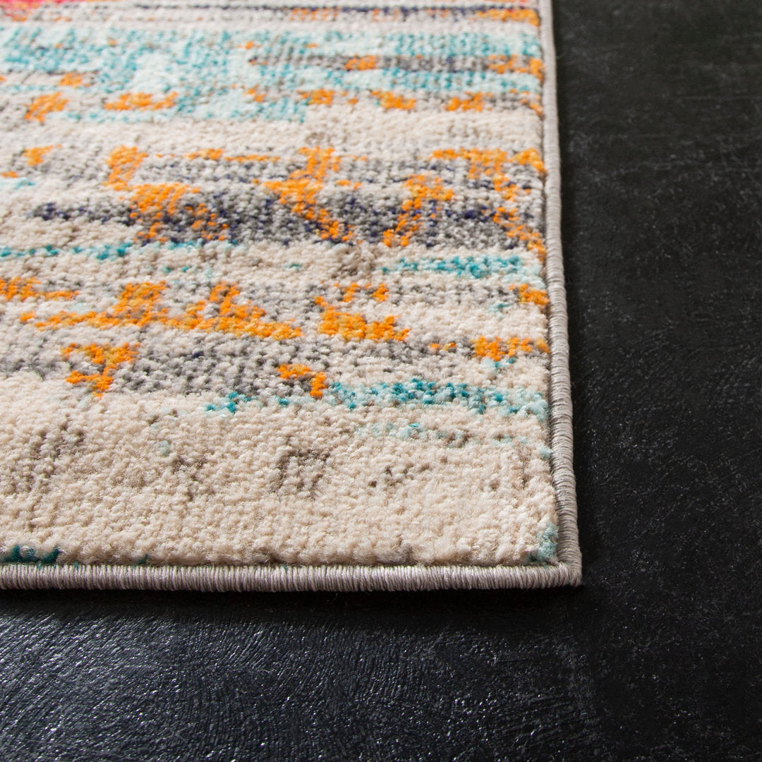 Riccio Abstract Ivory/Multi Area Rug Trent Austin Design® Rug Size: Runner 2' x 8'