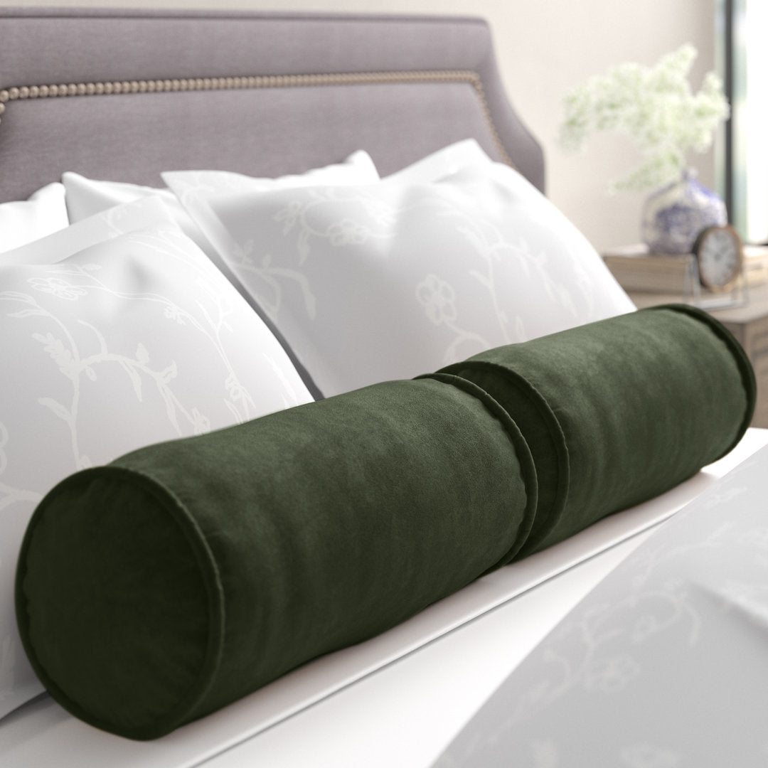 Bolster Pillow (Set of 2) Blazing Needles Color: Hunter Green