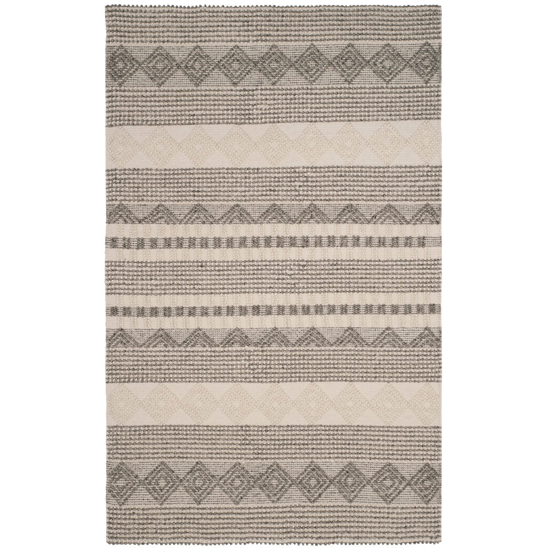 Jacques Hand Woven 60% Wool And 40% Cotton Striped Rug Union Rustic Rug Size: Rectangle 10' x 14'