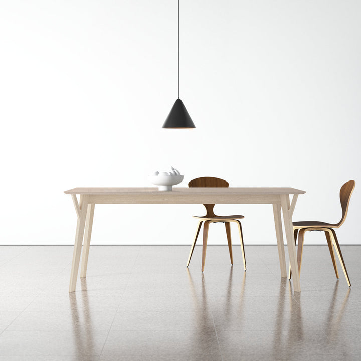 Evanston 71" Wood Dining Table AllModern Color: White Wash