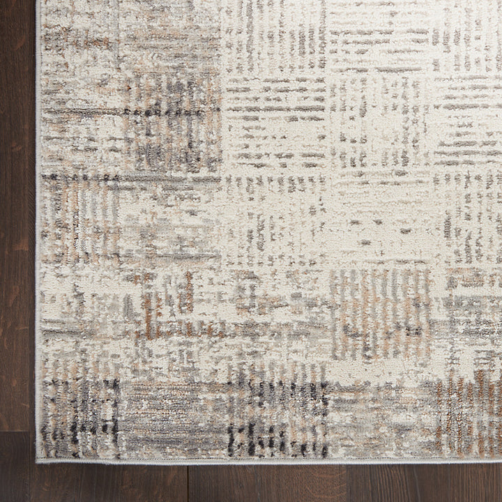 Adriao Geometric Gray/Ivory Area Rug Wade Logan® Rug Size: Runner 2'3" x 7'6"