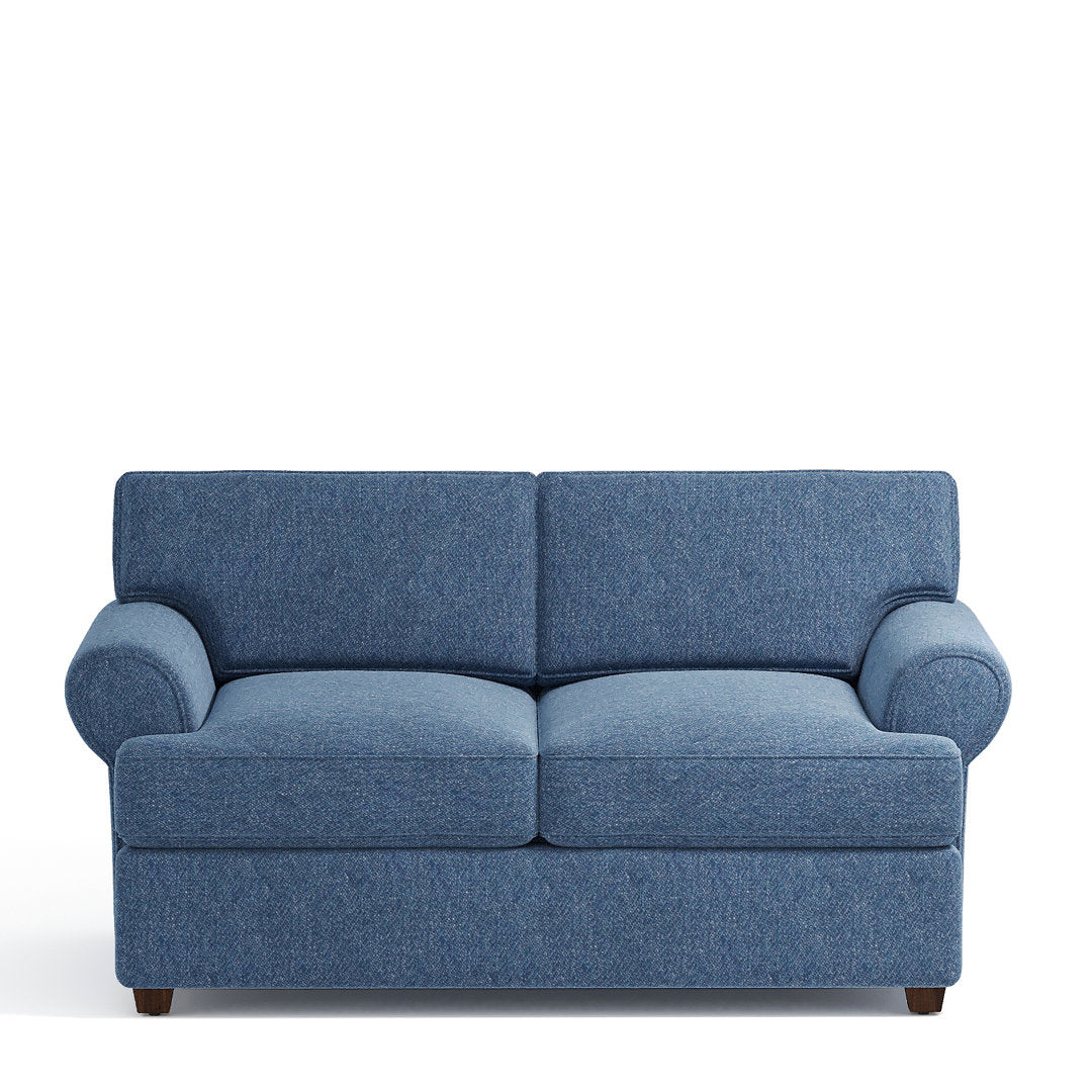 67" Recessed Arm Loveseat Birch Lane™ Fabric: Classic Indigo Denim
