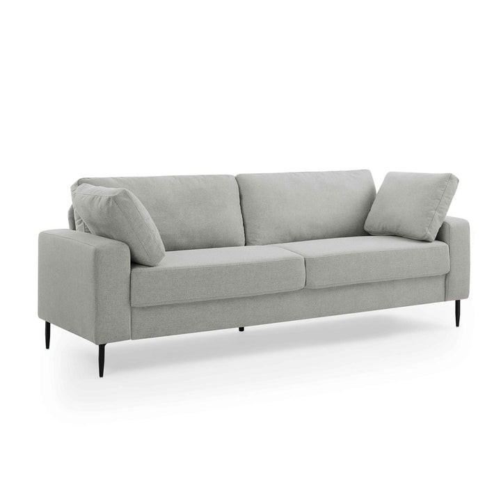 Jeses MINIMORE Modern Style Etta 84.3" Mid-Century Modern Design Sofa Corrigan Studio® Fabric: Light Gray Linen Blend