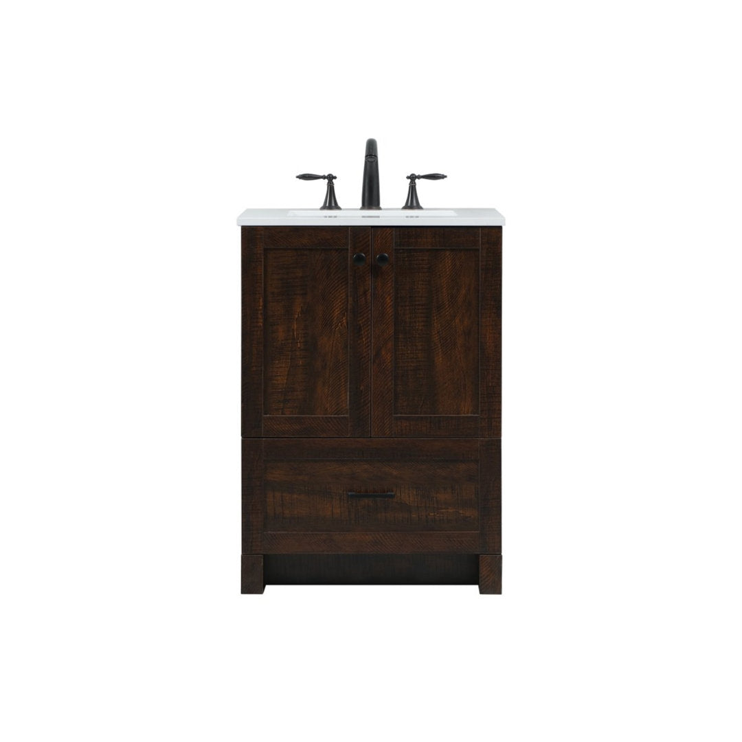 Ahmed 24" D x 19'' D x 34'' H Single Bathroom Vanity Sand & Stable™ Base Finish: Expresso