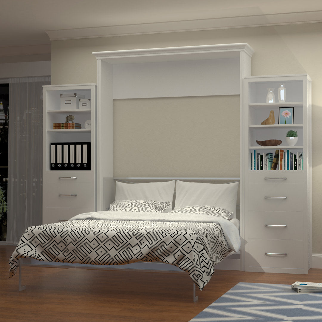 Avalon Queen Portrait Wall Bed with Two Towers Xtraroom