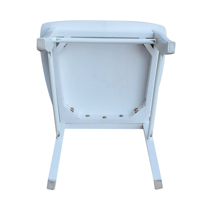 Solid Wood Cross Back Side Chair (Set of 2) August Grove® Color: Bright White