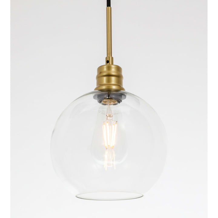 Hammel 1 - Light Single Globe Pendant Wade Logan® Size: 10" H x 8" W x 8" D Finish: Brass