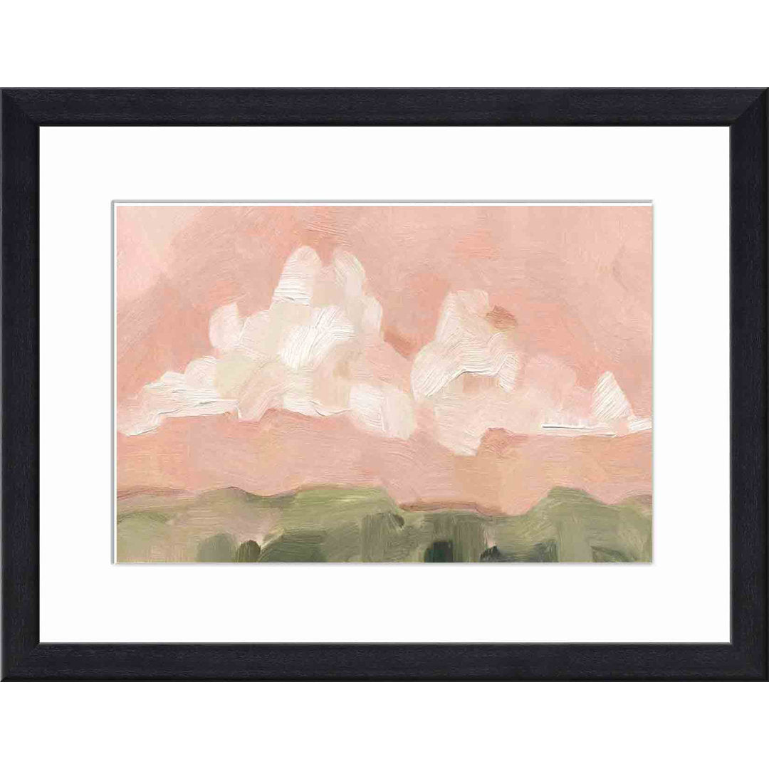 Pink Haze Sunset I by Emma Scarvey - Picture Frame Painting Sand & Stable™ Frame Color: Natural Size: 36"H x 24"W