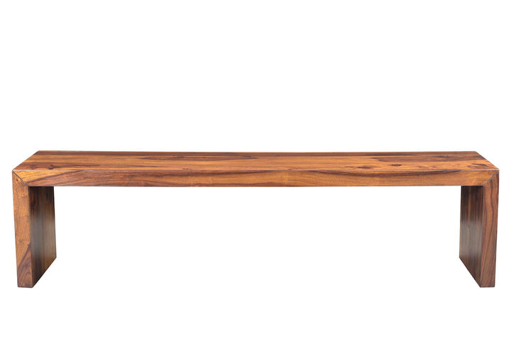 Luro Sheesham Wood Bench Union Rustic Size: 18" H x 60" W x 14" D