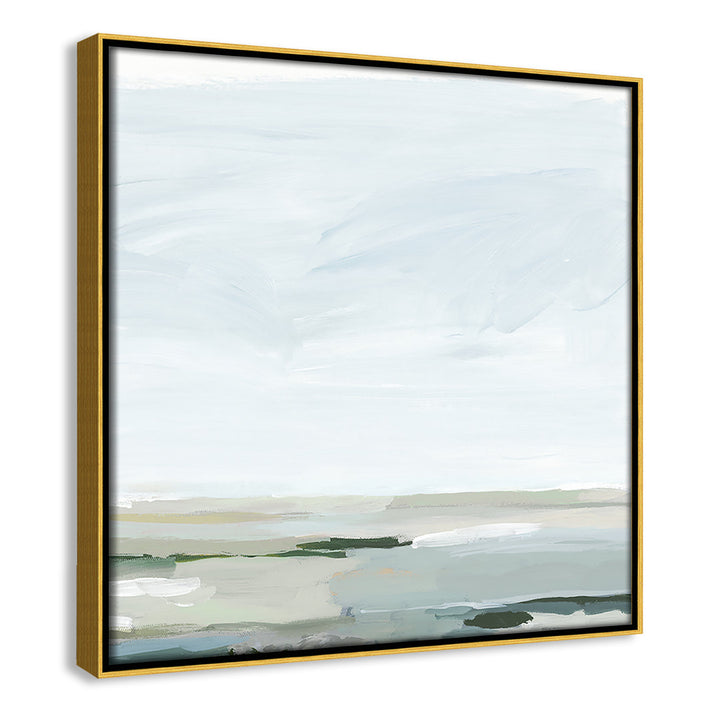 Pure Stillness - Floater Frame Painting Print on Canvas Joss & Main Size: 13.5" H x 13.5" W x 2" D Format: Gold