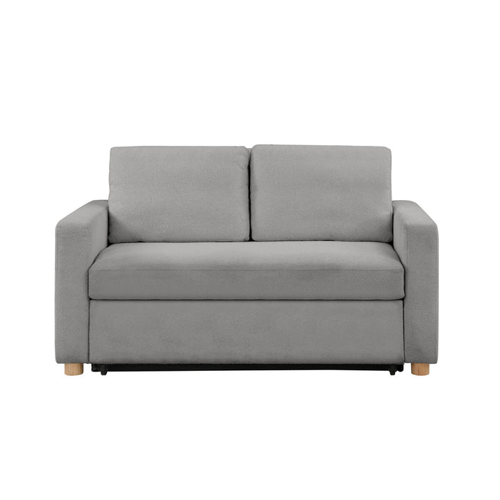 Serta Trinity Full Size Convertible Sleeper Sofa Serta Fabric: Gray Woven