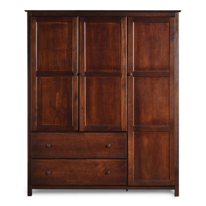 Shaker Wardrobe Armoire Grain Wood Furniture Color: Cherry