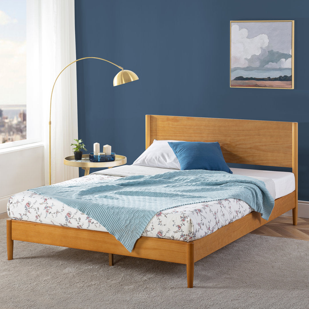 Davyan Low Profile Mid-Century Modern Platform Bed George Oliver Mattress Size: Twin