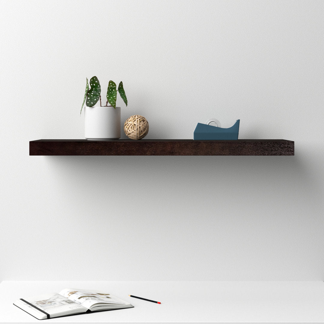 Sherice Floating Shelf AllModern Size: 1.97" H x 36.23" W x 10.24" D Finish: Wenge