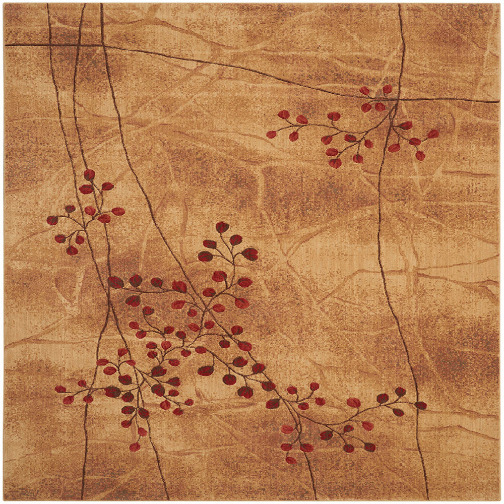 Arnim Floral Taupe/Beige/Red Area Rug Lark Manor™ Rug Size: Rectangle 6'7" x 9'7"