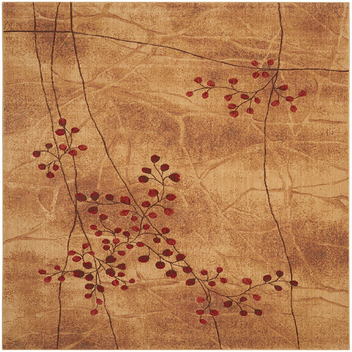 Arnim Floral Taupe/Beige/Red Area Rug Lark Manor™ Rug Size: Rectangle 6'7" x 9'7"