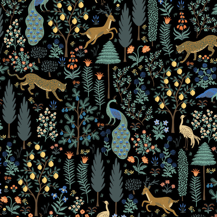 Rifle Paper Co. x Cloth & Company Bristol Armchair Rifle Paper Co. x Cloth & Company Body Fabric: Rpc Menagerie Black Linen
