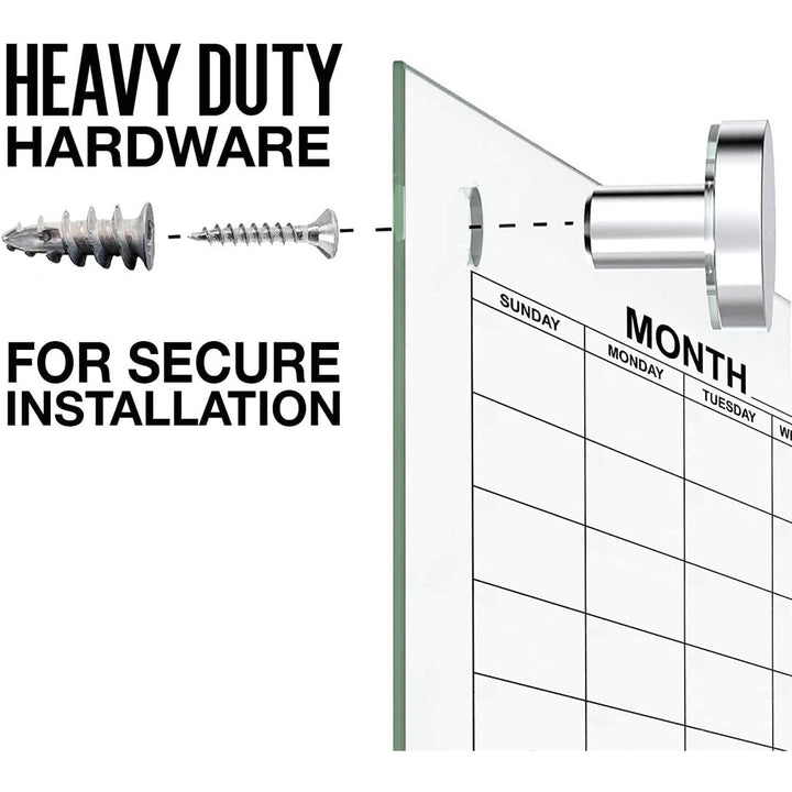 Wall Mounted Monthly Glass Calendar 34" x46" Scribbledo