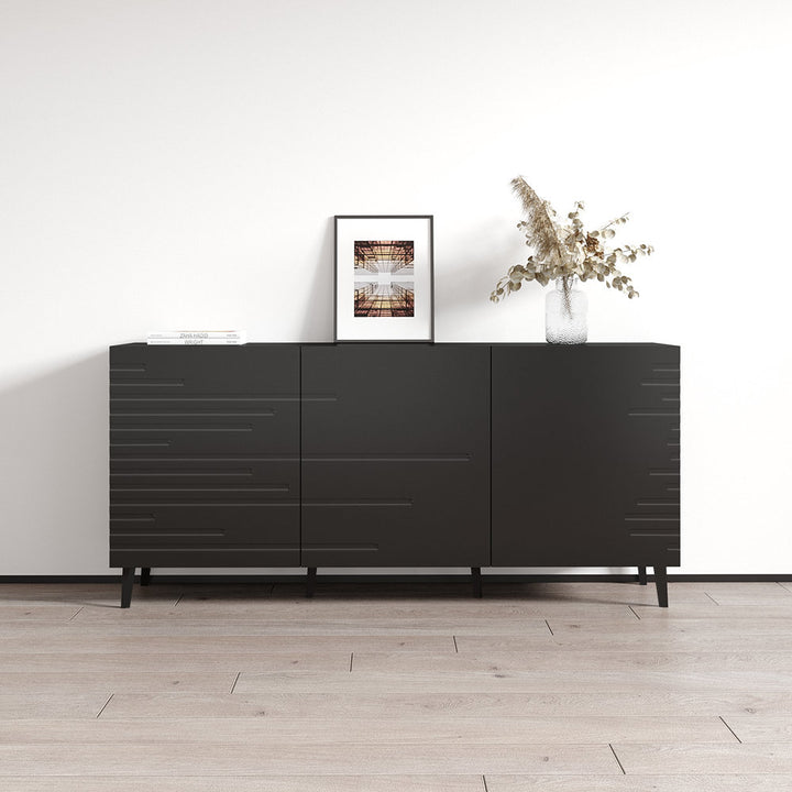 Nova 61" Sideboard Meble Furniture Color: Black