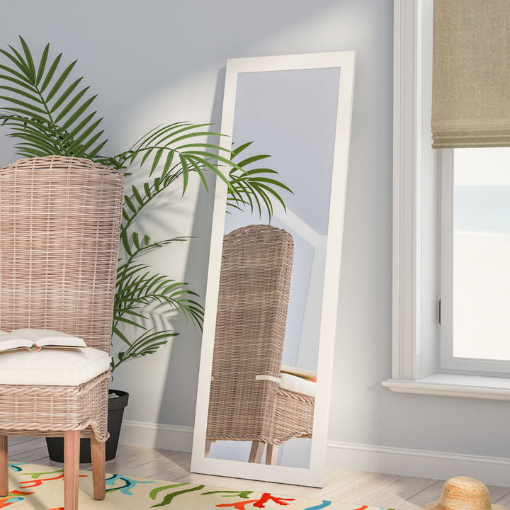 Hasting Coastal Full Length Mirror Wade Logan® Size: 59" H x 20" W Frame Finish: White