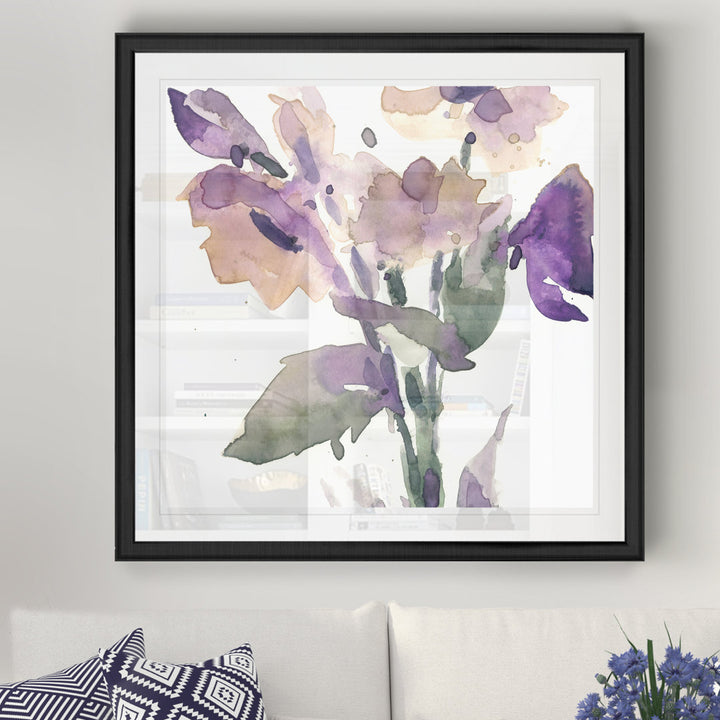 Garden Blooms II' Painting on Canvas Etta Avenue™ Size: 17.5" H x 17.5" W x 1.5" D Format: Black Framed