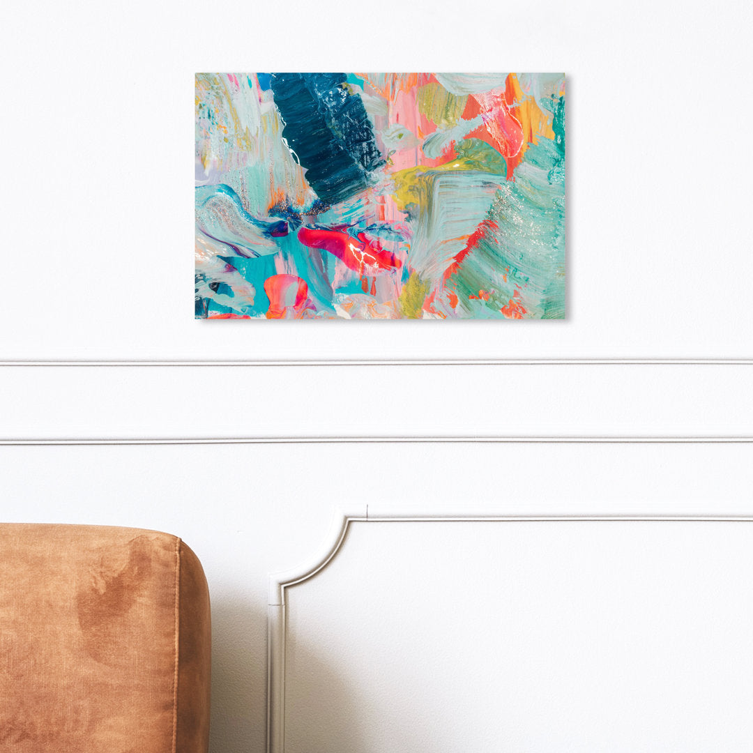 Abstract That Love Feeling - Graphic Art on Canvas Oliver Gal Prints Size: 16" H x 24" W Format: Wrapped Canvas