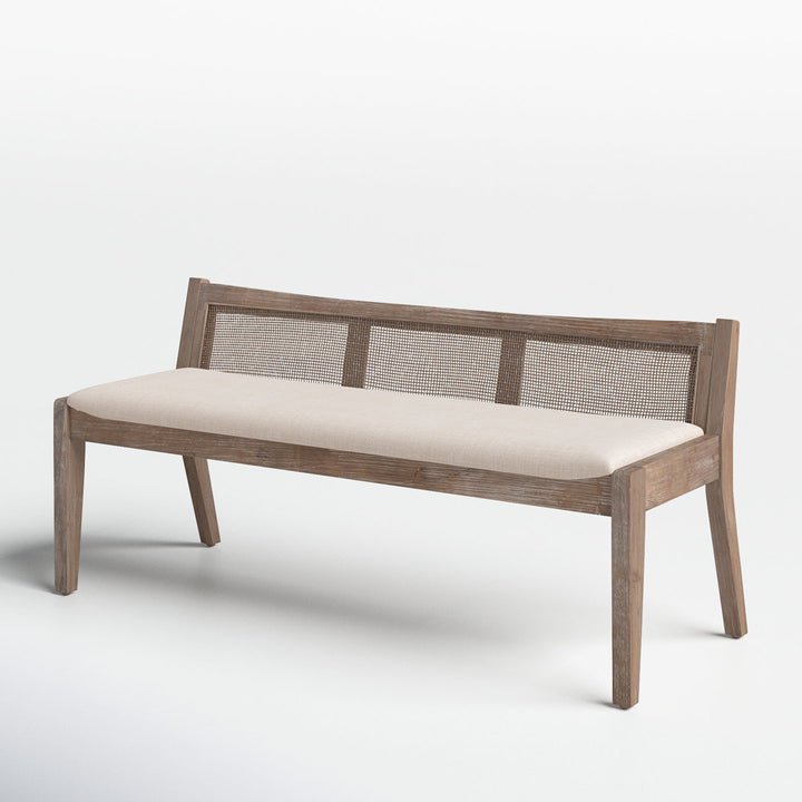 Donner Cane Back Cushioned Bench Joss & Main