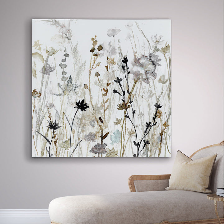 Wildflower Mist II - Painting Print Lark Manor™ Size: 40" H x 40" W x 1.5" D Format: Wrapped Canvas