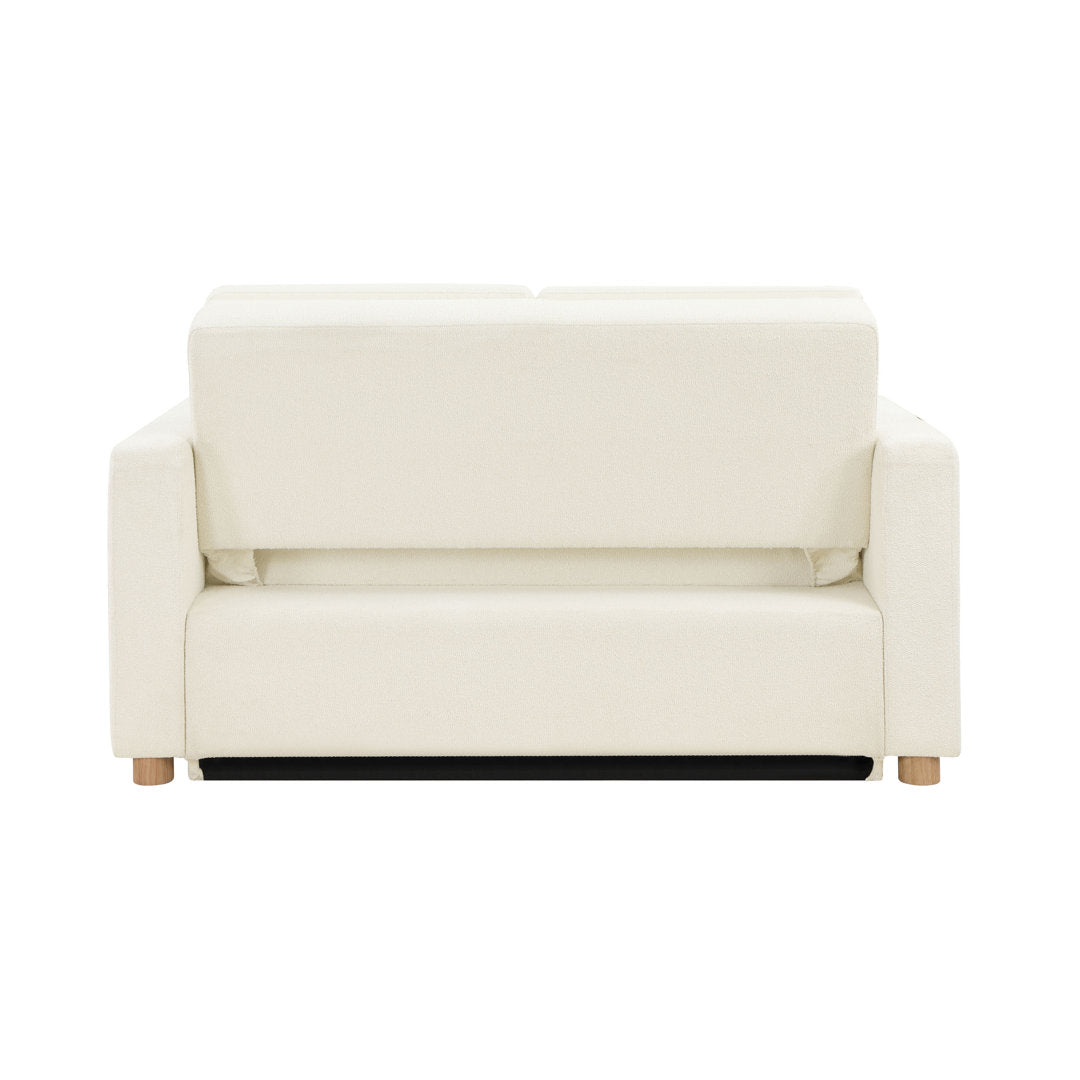 Serta Trinity Full Size Convertible Sleeper Sofa Serta Fabric: Ivory Boucle