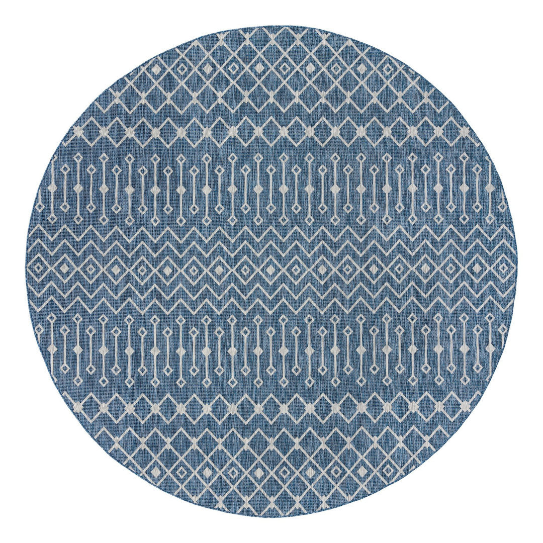Innsbrook Southwestern Power Loom Teal Indoor/Outdoor Area Rug Laurel Foundry Modern Farmhouse® Rug Size: Round 12'