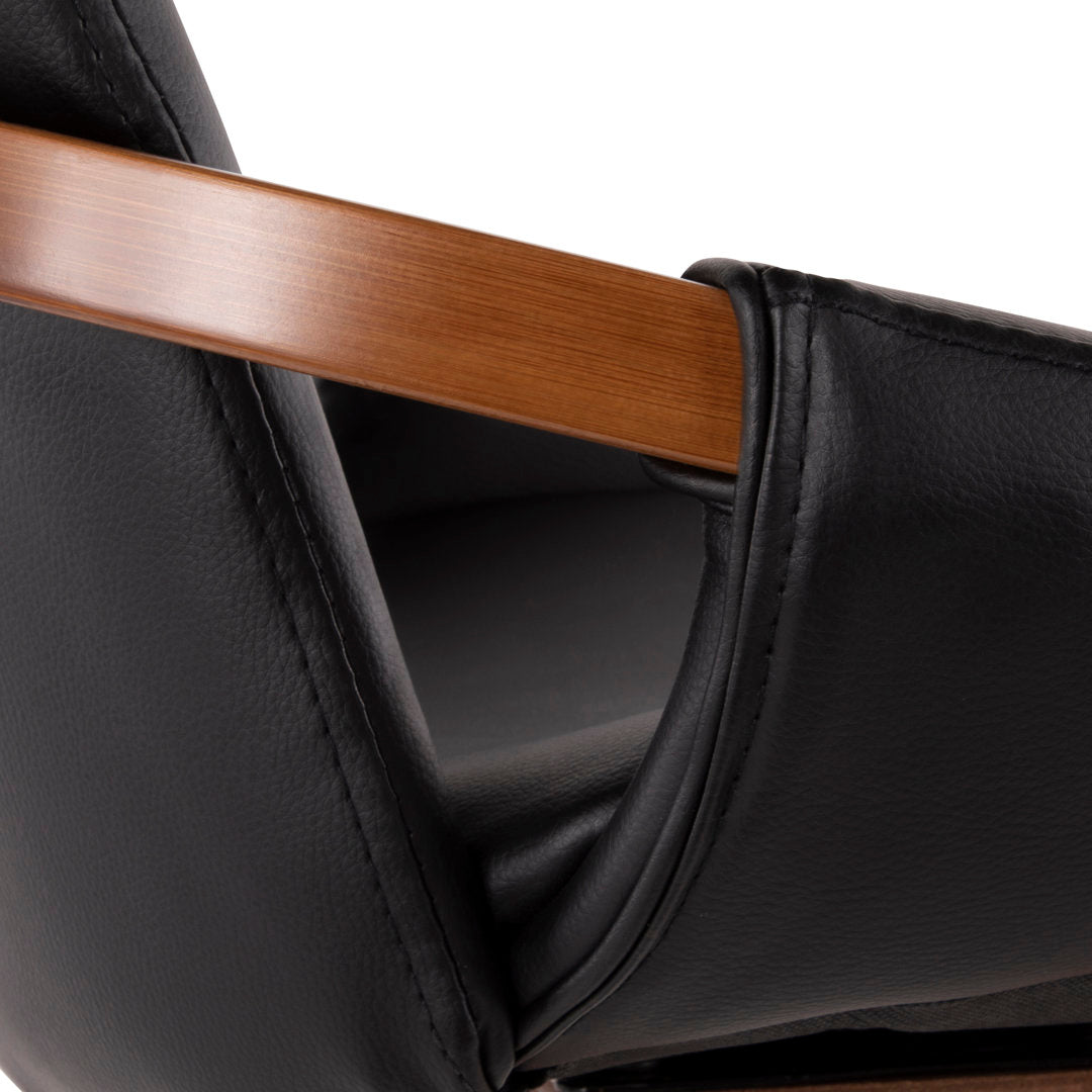 Whitacre Swivel Stool Wade Logan® Upholstery: Black Faux Leather, Seat Height: Counter Stool (26" Seat Height)