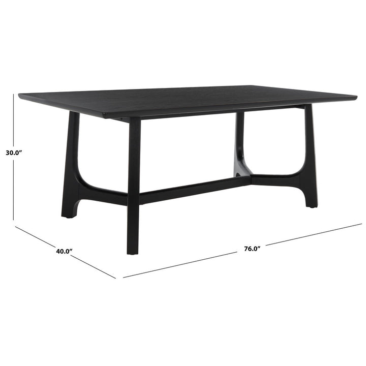 Burk 76" Trestle Dining Table AllModern Color: Black